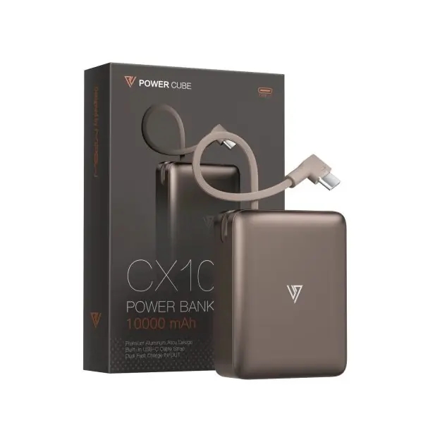 Pin dự phòng siêu nhỏ POWERCUBE by MIPOW (USA) Ultra-Mini Aluminum (10000 mAh) Chứng chỉ CCC – CX10